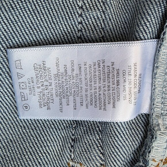 RE/DONE Comfort Stretch High Rise Stove Pipe Mid 70s Size 27 - Picture 7 of 7